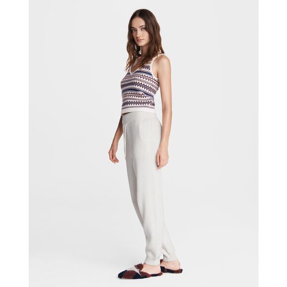 NWOT Rag & Bone Pierce Relaxed Fit 100 % Cashmere Pant Ivory Size Medium - Picture 3 of 6